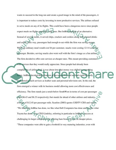 Analysis of Case JetBlue Airlines Success Story