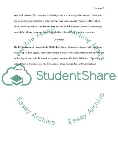 US Policies in Iraq, Afghanistan and the Middle East and its Effect on Latin America