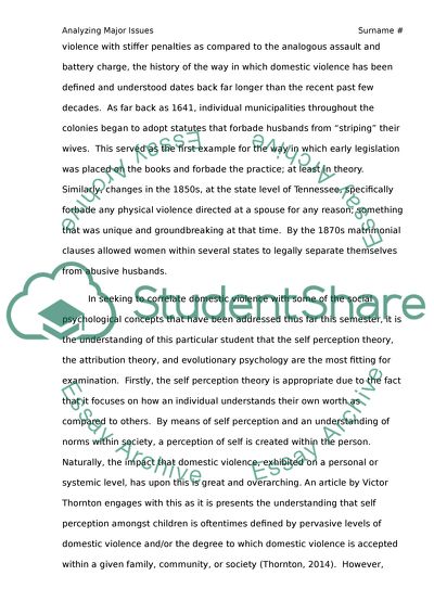 Analyzing a Major Issue