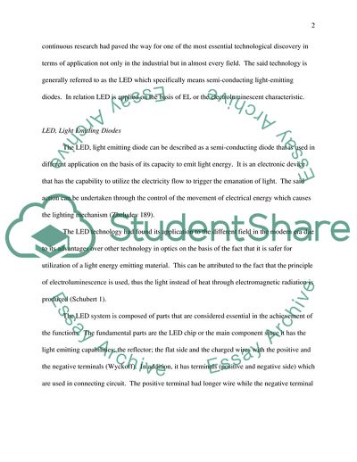 The Usage of LEDs or Light Emitting Diodes and EL or Electro Luminescent in the Theater