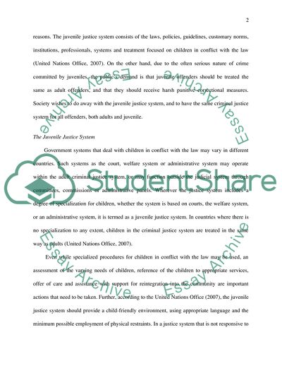 The Juvenile Justice System