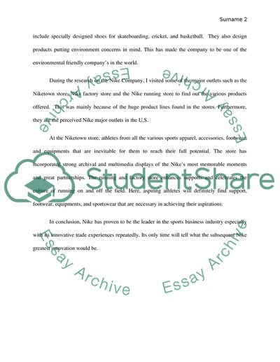 Marketing Concepts of Nike Company