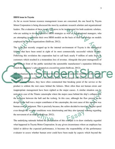 Learning Log: Current HRM Issue in Toyota Motor Corporation