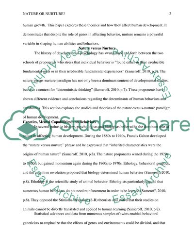 Which do you feel is more important: nature or nurture