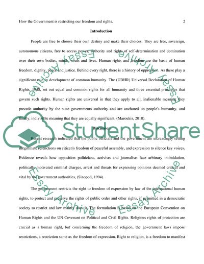 How the Government is Restricting our Freedom and Rights