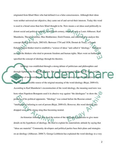 Ideology. What is ideology