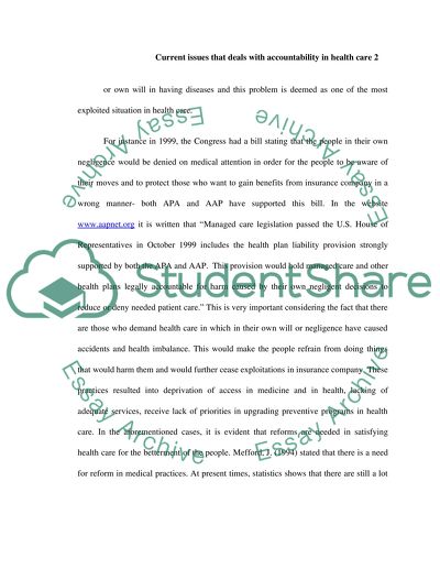 Accountability in nursing essay