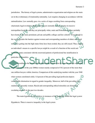 Inequality in the legal system