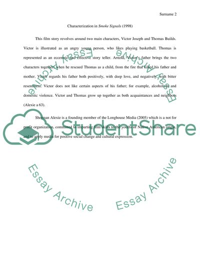 Alexies Literary and Film Technique: Characcterization