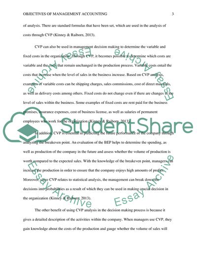 Objectives of Management Accounting