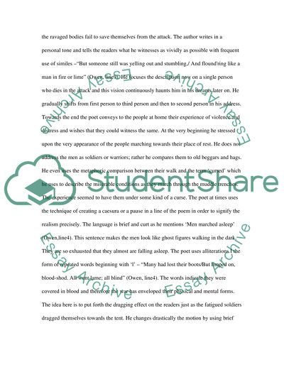 Using the Poems Dulce et Decorum Est and Disabled by Wilfred Owen