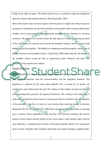 Podded Propulsor - an Overview
