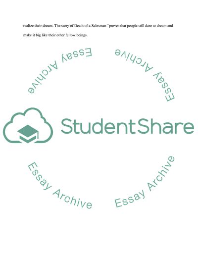 Effect of the Poverty on the American Dream in the Play Death of a Salesman and in the World Today