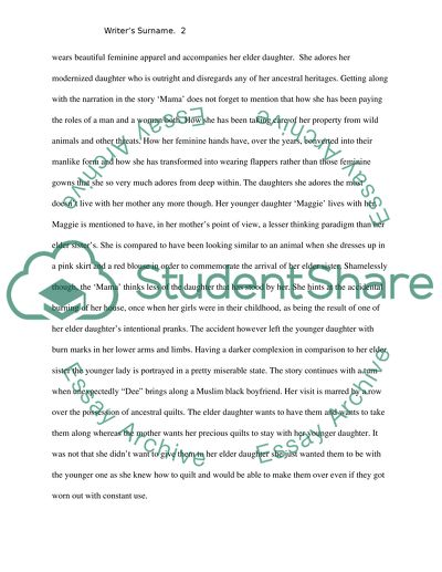 Everyday Use by Alice Walker