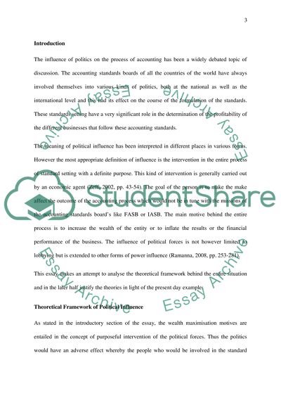 Impact of Lobbying on Standard-Setting in Accounting
