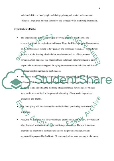 PR Strategy of McBride Financial Advisors