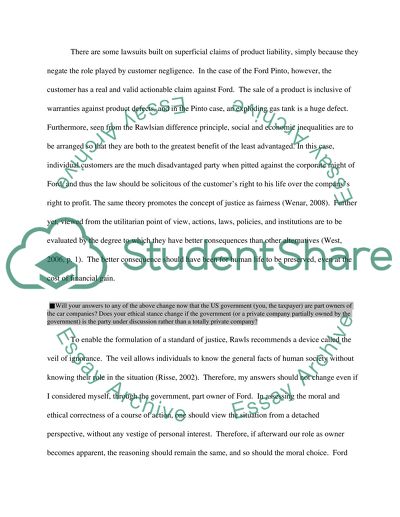 Ford Pinto Case Analysis