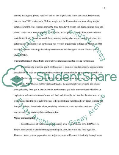 Environmental Science- make up a hypothetical disaster scenario