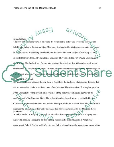 Paleo-Discharge of the Maumee Floods