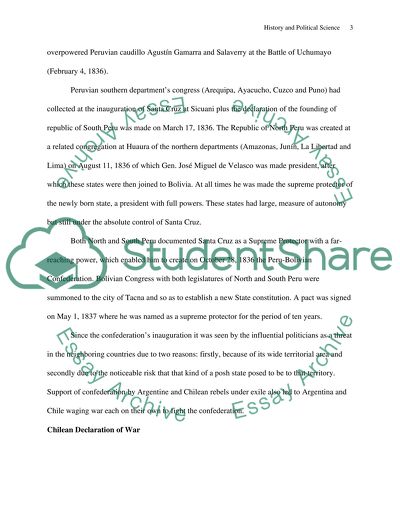 The Role of Santa Cruz towards the Realization of the Peru-Bolivia Confederation