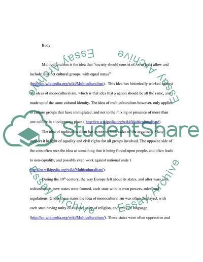 The Idea of Multiculturalism