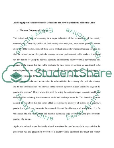 Macroeconomic Indicators and Reactors