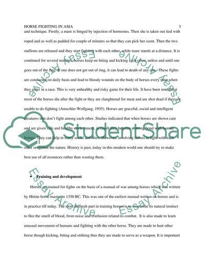 Horse Fighting in Asia