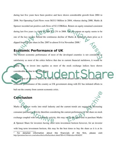 Is now a good time to buy shares in Marks & Spencer PLC (500words)