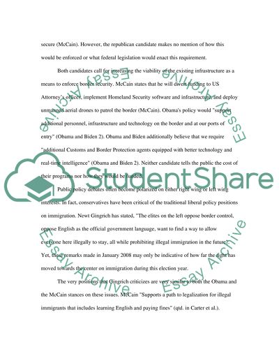 Immigration Policy: Obama vs McCain