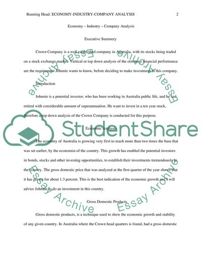 Crown Company: Economy and Industry