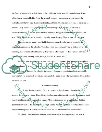 Ways in Which the Expectations of Supermarket Shoppers Have Changed Since, During and Post-Recession