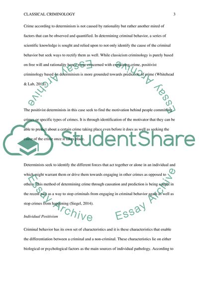 Classical Criminology Concepts