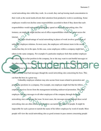 Disadvantages of Social Networking at the Workplace