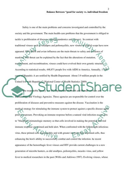 Individual vs society essay