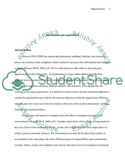 Environmental Impact on Organizations