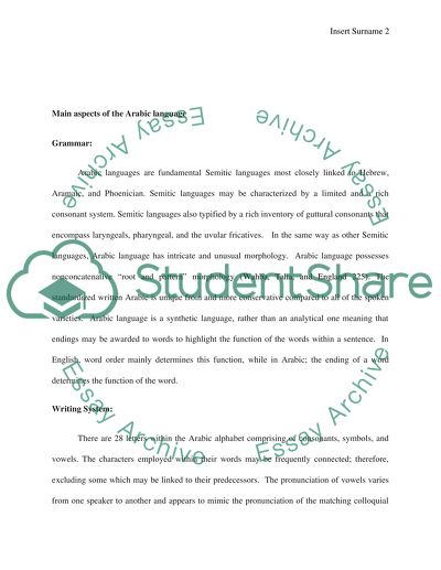 The Most Important Aspects of Arabic Language