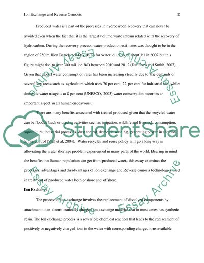 Ion Exchange and Reverse Osmosis