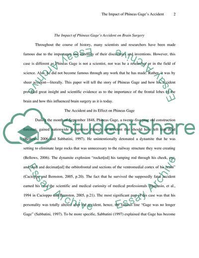 The Impact of Phineas Gages Accident on Brain Surgery