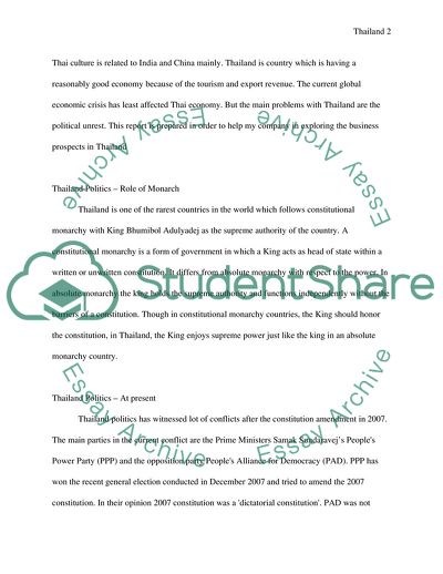 Globalization and Liberalization Policies in Thailand