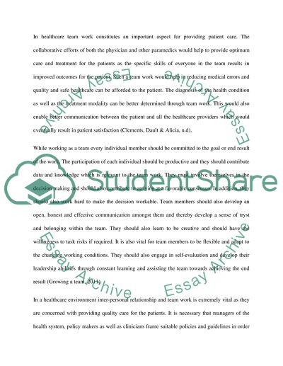 Healthcare mangement - Delivery and service - team work