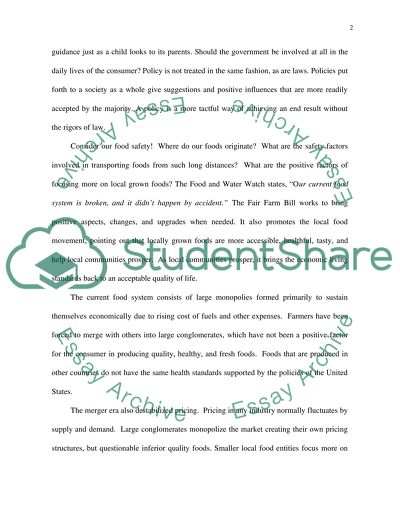 Why the government should create policies that make buying locally more appealing to us in the United States