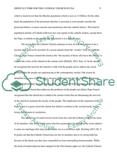 Difficult Time for the Catholic Church in the USA