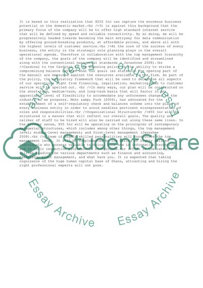 Management Policy Manual for Internet Company