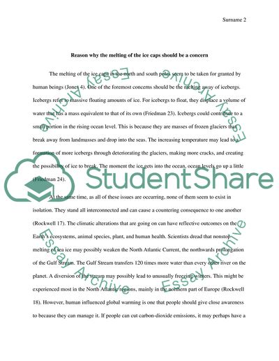 The Melting of the Polar Ice Caps