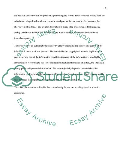 The Decision to Use Nuclear Weapons on Japan During WWII