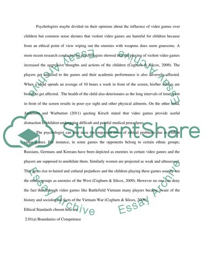 Violence in the Video Games