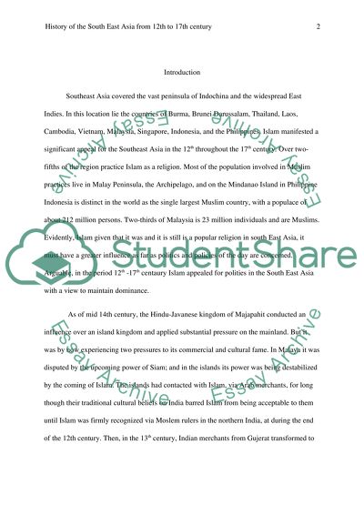 The appeal of Islam for politics in South East Asia during the 12th 17th centuries