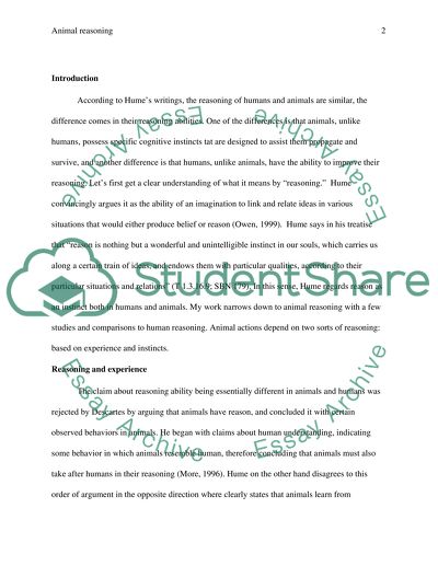 Analysis of Humes Writings - Reasoning and Experience