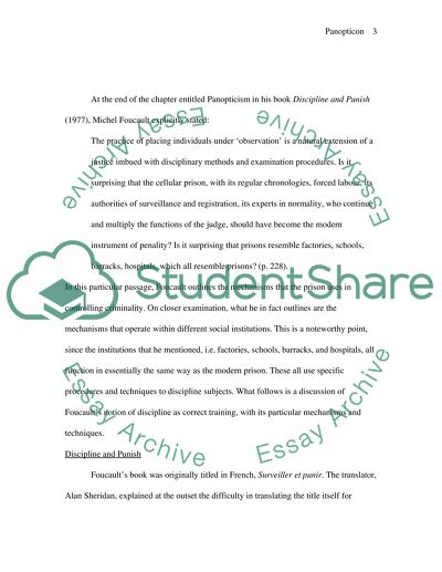 Applying Foucaults Panopticism