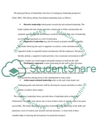 Contingency theory thesis picture